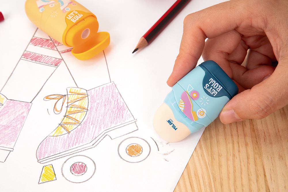 244533-EC Gumica+šiljilo MILAN Capsule Roller plastično s kućištem P16/160