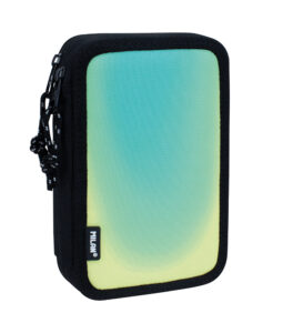 244625-EC Pernica dvostruka sa priborom MILAN Sunset serija, crna i zelena P12