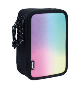 244626-EC Pernica trostruka sa priborom MILAN Sunset serija, black and pink P12