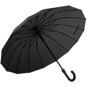 244850-EC Kišobran Astar Black 16-panelni crni PVC drška, aut. P12/48