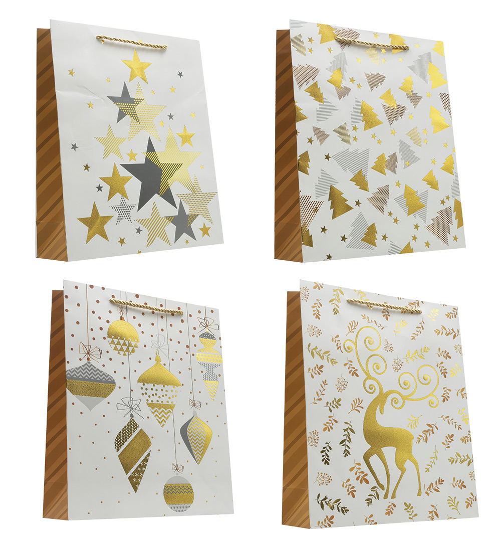 244989-EC Vrećica M exclusive Božić hot stamp folija 18x23x10 71651 P12/240