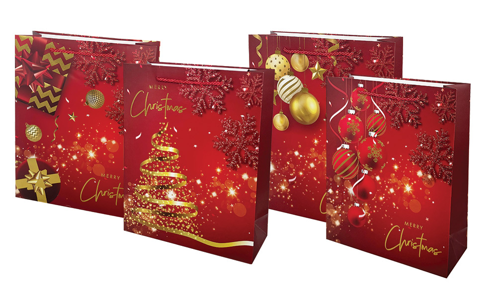 244990-EC Vrećica XL exclusive Božić hot stamp folija 30x41.5x12 71652 P12/120