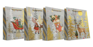 244991-EC Vrećica L exclusive Božić hot stamp folija 26x32x10 71653 P12/180