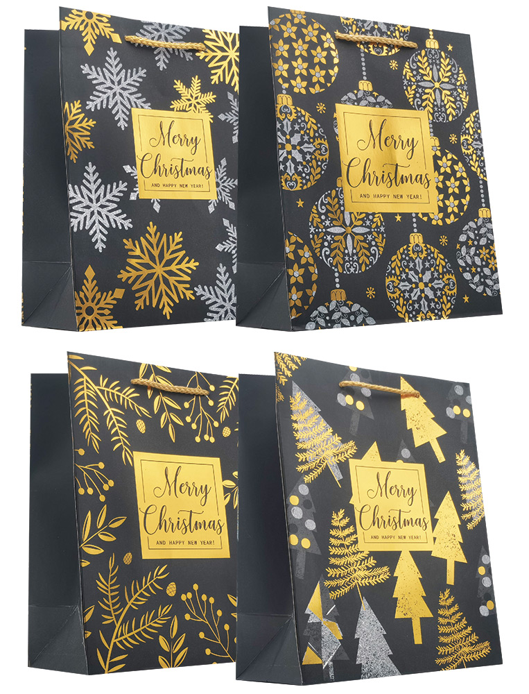 244992-EC Vrećica M exclusive Božić hot stamp folija 18x23x10 71654 P12/240