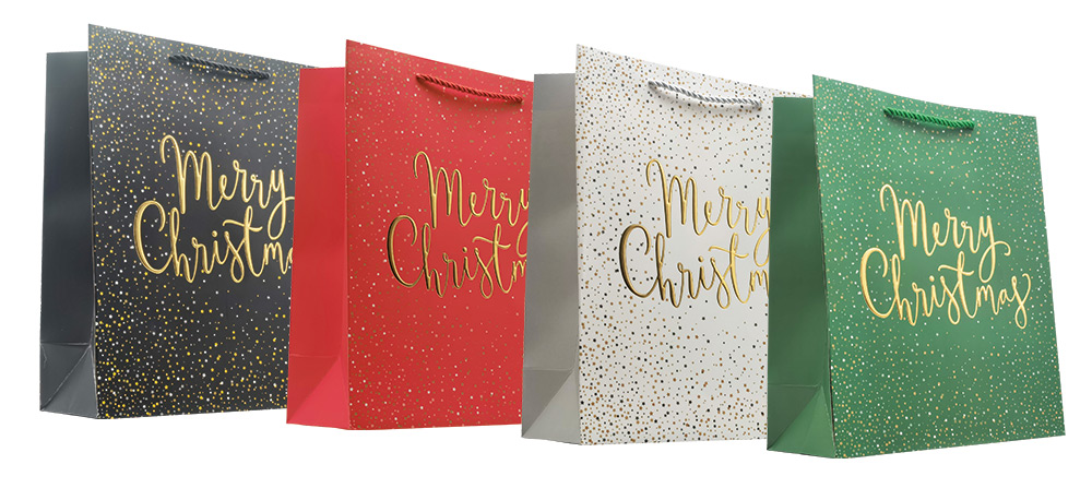 244996-EC Vrećica L exclusive Božić hot stamp folija 26x32x12 71657 P12/120