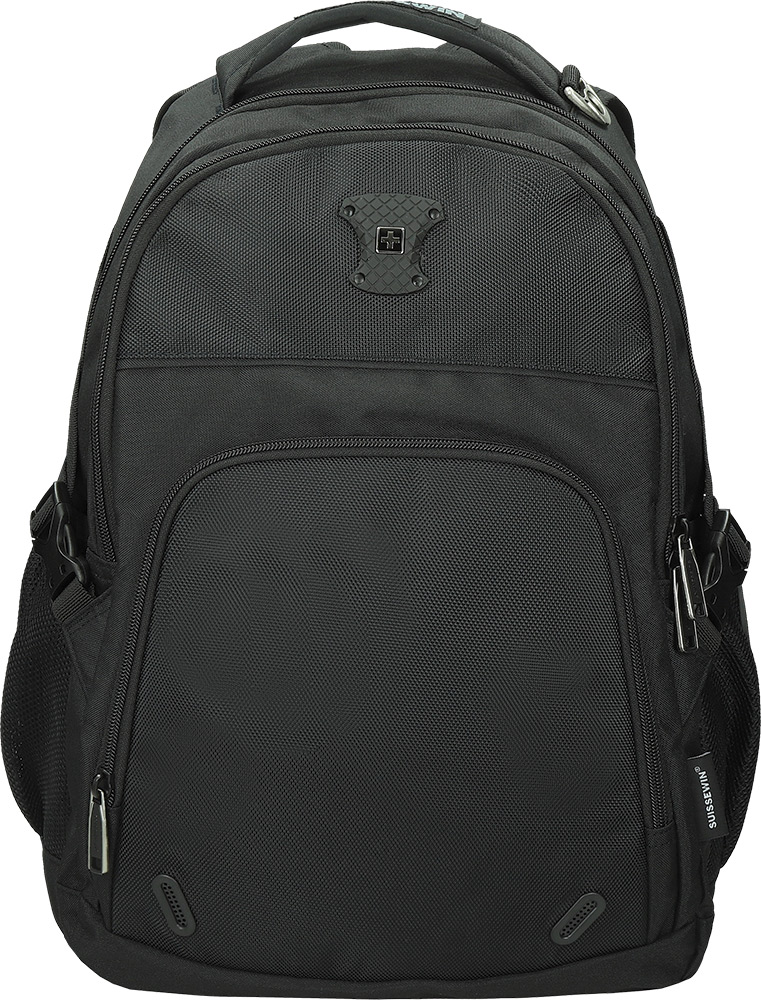 245281-EC Ruksak poslovni SUISSEWIN za prijenosno računalo crni 15 inča, 33x18x47