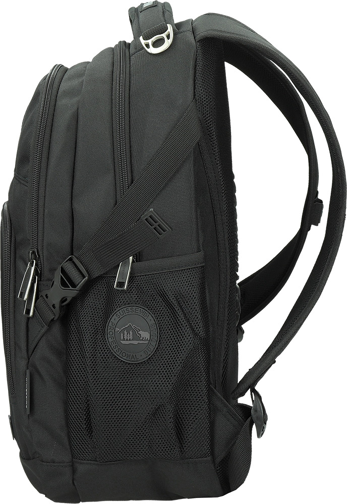 245281-EC Ruksak poslovni SUISSEWIN za prijenosno računalo crni 15 inča, 33x18x47