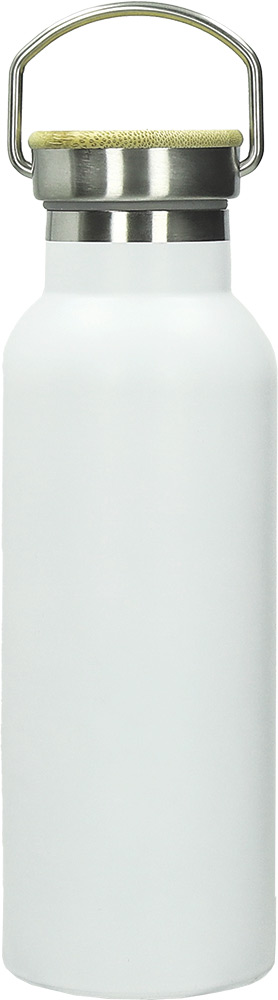 245285-EC Boca za vodu metalna Hugo 500ml bijela od nehrđajućeg čelika