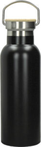 245286-EC Boca za vodu metalna Hugo 500ml crna od nehrđajućeg čelika