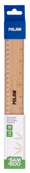 245306-EC Ravnalo 30cm MILAN drveno-bambus blister P24/144