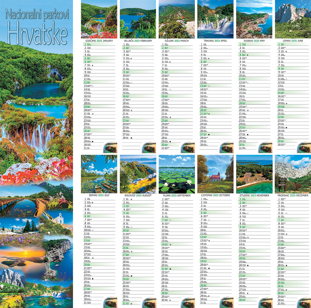 245334-EC Kalendar NACIONALNI PARKOVI 13L 11,5x48,5+6,5 P20 UUK-TMR 2025