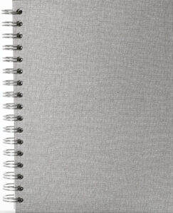 245336-EC Poslovnik SPIRALNI B5 2025 srebrni 16,5x23,5 P25