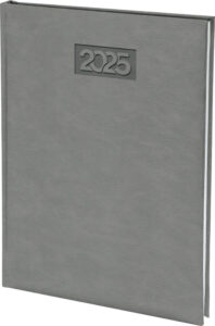 245348-EC Dnevnik PALERMO B5 16,5x22,5cm sivi 2025 P20