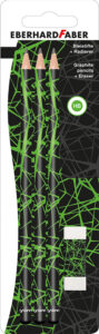 246289-EC Set ol.graf. x3HB + gumica neon zelena EBERHARD FABER bls P10/200