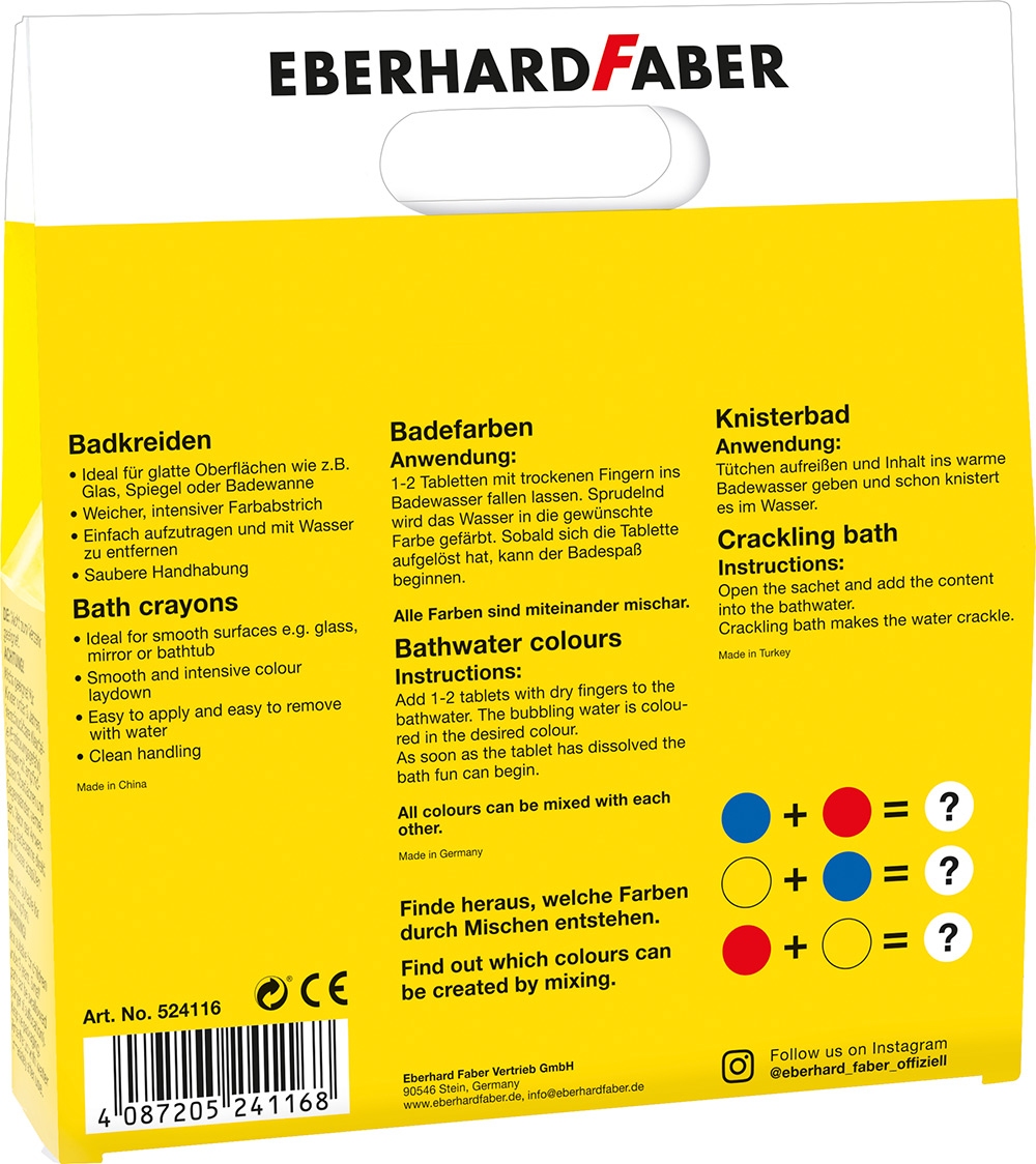 246302-EC Set za igranje EBERHARD FABER voštane boje sa šablonama i bojama za kupku P6/72