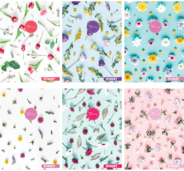 232016-EC Bilježnica A4/K Street FLOWERS 54L soft touch 65701 P10/60 NETTO