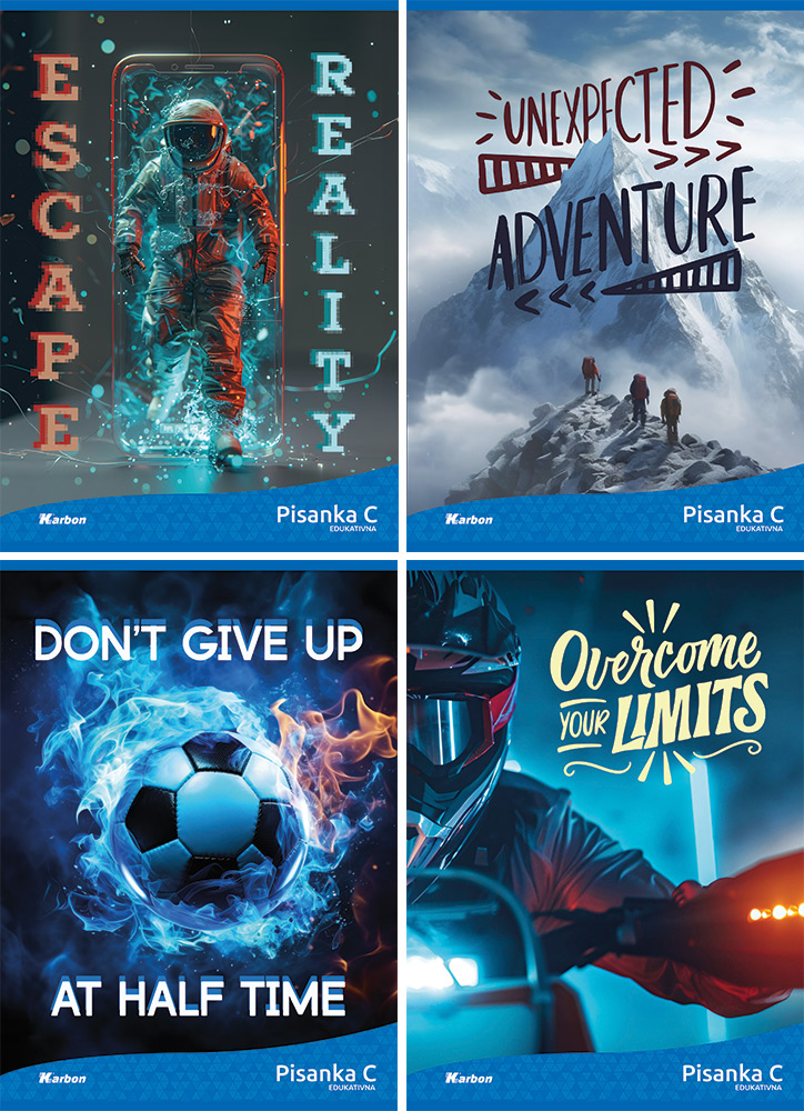 237965-EC Bilježnica Pisanka C KARBON MIX DEČKI  P20/120