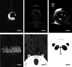 239594-EC Bilježnica A4/K Street BLACK&WHITE 54l 63482 P10/60 NETTO